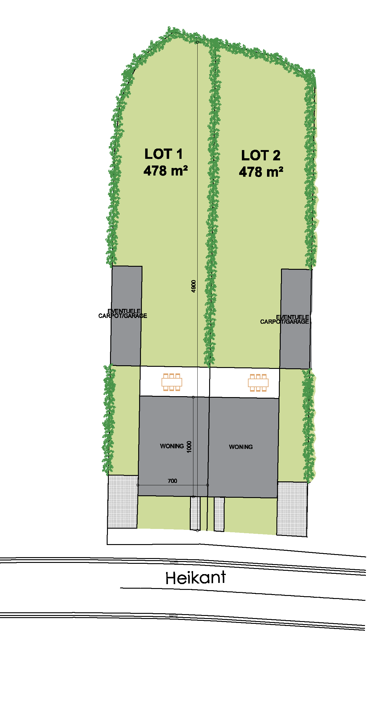 Nieuwbouwproject Zele (9240) - Heikant: Halfopen bebouwing lot 1