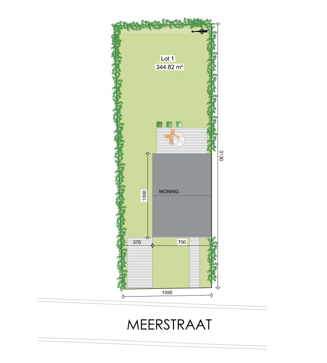 Nieuwbouwproject Hamme-Zogge (9220) - Meerstraat: Half open bebouwing lot 1