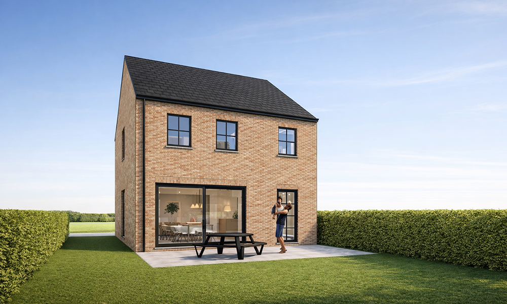 Nieuwbouwproject Steenhuize-Wijnhuize (9550 - Herzele) - Eikestraat: Halfopen bebouwing (pastorie) - lot 5 