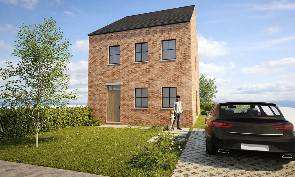 Nieuwbouwproject Steenhuize-Wijnhuize (9550 - Herzele) - Eikestraat: Halfopen bebouwing (pastorie) - lot 5 
