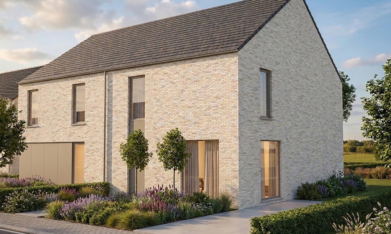 Nieuwbouwproject Hamme (9220) - Vlaslaan: Halfopen bebouwing lot 4